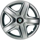 Автомобильные модельные колпаки R13 Skoda (зеленая) 101 4шт, SJS, серебристые - изображение 1