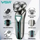 Профессиональная аккумуляторная бритва для бороды 8 Вт VGR V-323 USB роторная, водонепроницаемая, с дисплеем - изображение 5
