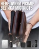 Барсетка из натуральной кожи 24х20х6, сумка через плечо с клапаном, коричневая - изображение 5