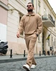 Чоловічий спортивний костюм Background ДЛ6443 бежевий, замша діагональ, повномірни S - зображення 1