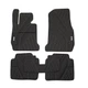 Коврики в салон Inliner Wave Style для BMW 3 F30/F31 '12-19 sDrive из экокожи черные с бежевой нитью (комплект) - изображение 1