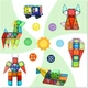 Магнітний конструктор Magnetic Tiles 3D набір XXL 100 елементів - зображення 5