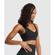 Спортивный топ в рубчик Gymshark b8a5wc59 L черный (100014199) - изображение 5