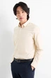 Рубашка из хлопка slim fit C&A 2222386c59 L бежевая (100006431) - изображение 1
