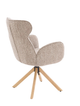 Крісло для відпочинку Halmar V-CH-K/585-KR-C.BEŻOWY/D.NATURALNY Обертове Бежеве (5905248136564) - зображення 7