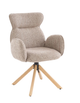 Крісло для відпочинку Halmar V-CH-K/585-KR-C.BEŻOWY/D.NATURALNY Обертове Бежеве (5905248136564) - зображення 8