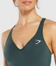 Спортивний топ Gymshark b3a4k1c58 S темно-зелений (100006107) - зображення 5