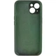 Чохол Silicone Premium case з захистом камери для iPhone 13 Full Camera Protective dark green 9699 - изображение 4