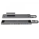 Порт-реплікатор J5create Dock-Station USB-C 10Gbps, 12-in-1 (слот M2 NVMe/хаб/HDMI/DP/PD/картрид/LAN) (JCD552-N) - зображення 2