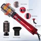 Фен-щетка Hatteker HT-302 3в1 электрическая расческа. стайлер, для сушки, укладки и волн с регулировкой температуры, Красный - изображение 3
