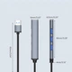 USB-хаб XON SmartHub 4 в 1 (USB3.0 + 3хUSB2.0) Серый (UHHXM041332G 4418) - изображение 5