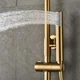 Душова система з термостатом IMEX MONZA BRUSHED GOLD BTM039/OC золото матове - зображення 2
