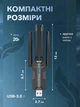 Адаптер Wi-Fi сетевой вай фай модуль 5G для пк и ноутбука с 4 антеннами 1800 mbps wifi ресивер двухдиапазонный беспроводной для компьютера 2.4ГГц + 5ГГц USB 3.0 черный (02960001) - изображение 6