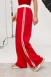 Широкие спортивные штаны с лампасами Lurex Красный L (5103) - изображение 5