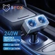 Разветвитель прикуривателя для авто на 2 гнезда Hoco Z65 |2DC, 240W| Автомобильное зарядное устройство тройник - изображение 2