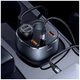 Автомобільний зарядний пристрій розгалужувач USAMS C28 Dual Cigarette Lighters Digital Black - изображение 8