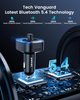 FM передатчик для авто LENCENT T25M C3 Bluetooth 5.4 48W PD 30W QC3.0 18W 7 цветов подсветка hands-free USB TF (T25M-C3) - изображение 2