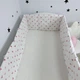 Защитный бортик 180х30 см в кроватку для девочки Oh My Kids "Сердечки" красный - изображение 2