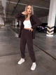 Жіночий прогулянковий велюровий костюм (сорочка+штани) Uaclothes 42-46 Коричневий (like36928-173551360) - изображение 3