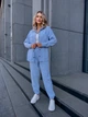 Жіночий прогулянковий велюровий костюм (сорочка+штани) Uaclothes 48-50 Блакитний (like36921-173481371) - изображение 1