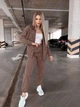 Жіночий прогулянковий велюровий костюм (сорочка+штани) Uaclothes 42-46 Капучино (like36927-173541360) - зображення 4
