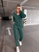 Жіночий прогулянковий велюровий костюм (сорочка+штани) Uaclothes 48-50 Зелений (like36931-173581371) - зображення 5