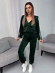 Жіночий велюровий костюм (кофта+топ+штани) Uaclothes 46-48 Зелений (like36937-173641350) - изображение 5
