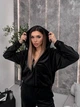 Жіночий велюровий костюм (кофта+топ+штани) Uaclothes 42-44 Чорний (like36936-173631349) - изображение 5