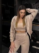 Жіночий велюровий костюм (кофта+топ+штани) Uaclothes 42-44 Бежевий (like36935-173621349) - изображение 7