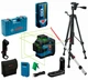 Лазерный нивелир Bosch Professional GLL 80-33 G + акб 3.0 Ah + кейс + приемник LR 7 + рейка GR 240 + штатив BT 150 (0601065501+0601069J00+0601094100+0601096B00) - изображение 1