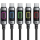 Кабель USB 2.0 Type-C M-M, 1.2 м 60W C21-03, aluminum alloy, color indicator, Чорний Acefast - изображение 5