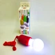 Декоративный светильник светодиодная лампочка на шнурке от батареек UKC Led lamp 15418 красный - изображение 1