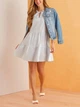 Женское платье U.S. Polo Assn. Американская классика, ярусное Tiered-платье в небесную полоску «Морской бриз» с завязками XL бело-голубое - изображение 1