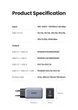 Мережевий зарядний пристрій UGREEN 65W GaN II (2×USB-C + USB-A) - зображення 10