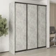 Шкаф-купе трехдверный MebelStar Комбо BG 3ДСП 200x60x240 см Бетон (MBS-9500) - изображение 1