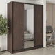 Шкаф-купе трехдверный MebelStar Стандарт BG 2ДСП/Зеркало 190x45x240 см Дуб ристрето (MBS-8725) - изображение 1