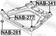 Сайлентблок (подушка) передньої балки (підрамника) Febest (NAB341) - зображення 2