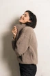 Жіноча толстовка з трикотажу Теді Seventeen XXL-3XL Коричневий (2000000185392) - изображение 5