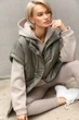 Жіночий утеплений жилет оверсайз з плащівки Seventeen XXL-3XL Оливковий (2000000182223) - зображення 1