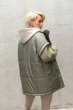 Жіночий утеплений жилет оверсайз з плащівки Seventeen XXL-3XL Оливковий (2000000182223) - зображення 3