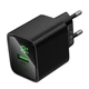 Сетевое зарядное устройство Hoco CS81A, USB, QC, с дисплеем, 18W, black - изображение 2