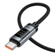 Кабель Hoco U148 Type-C to Type-C PD 240W з дисплеєм black - зображення 3