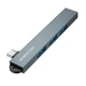 Адаптер перехідник Borofone FH1A 4в1 Type-C to 3 USB 2.0/3.0 metal gray - зображення 2