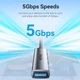 USB-хаб Vention USB 3.0 -> 1xUSB 3.0/3xUSB 2.0, 5 Гбіт/с 0.15 м Grey (CKOHB) - изображение 6