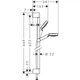Душовий набір Hansgrohe Crometta 65 см 1Jet, хром / білий (26533400) - изображение 4