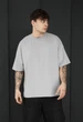 Футболка Чоловіча Стаф Світло-сіра Оверсайз Спортивна Staff Light Gray Oversize XS (382548) - зображення 1