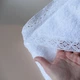Крыжма BOKA из полотенцесушителя махры 100х100 см Белый (Mahra_sriblo) - изображение 5