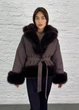 Экошуба-парка двусторонняя Tiara N74V 44 Темно-коричневий - изображение 1