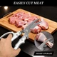 Кухонные ножницы из стали 3Cr13 многофункциональные 23.5 см – для курицы, мяса, рыбы и овощей, стальные серебристые - изображение 7
