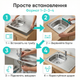 Мойка кухонная Vivia 60х80см нержавеющая сталь для кухни дома дачи раковина накладная прямоугольная - изображение 8